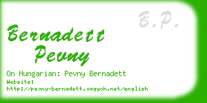 bernadett pevny business card